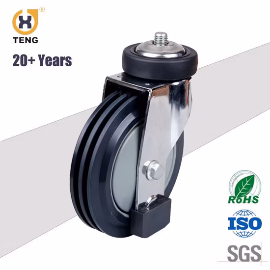 Ruota rotativa del carrello della spesa con supporto per scala mobile con stelo girevole da 5 pollici per supermercato