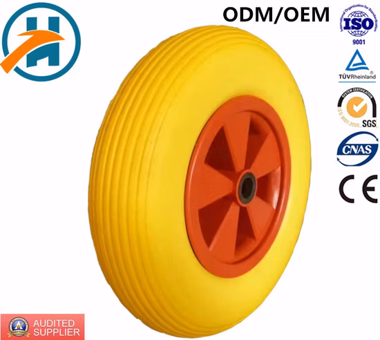 Ruota del carrello in PU di buona qualità con bordo in plastica