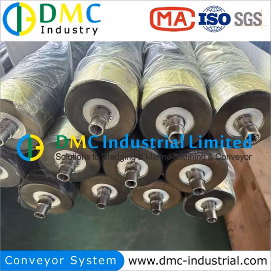 Produzione di nastri Consegna materiale Rullo in poliuretano Rulli in gomma SBR NBR FKM EPDM per trasportatore